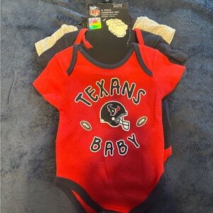 NFL Texans Red and Black Baby Bodysuit